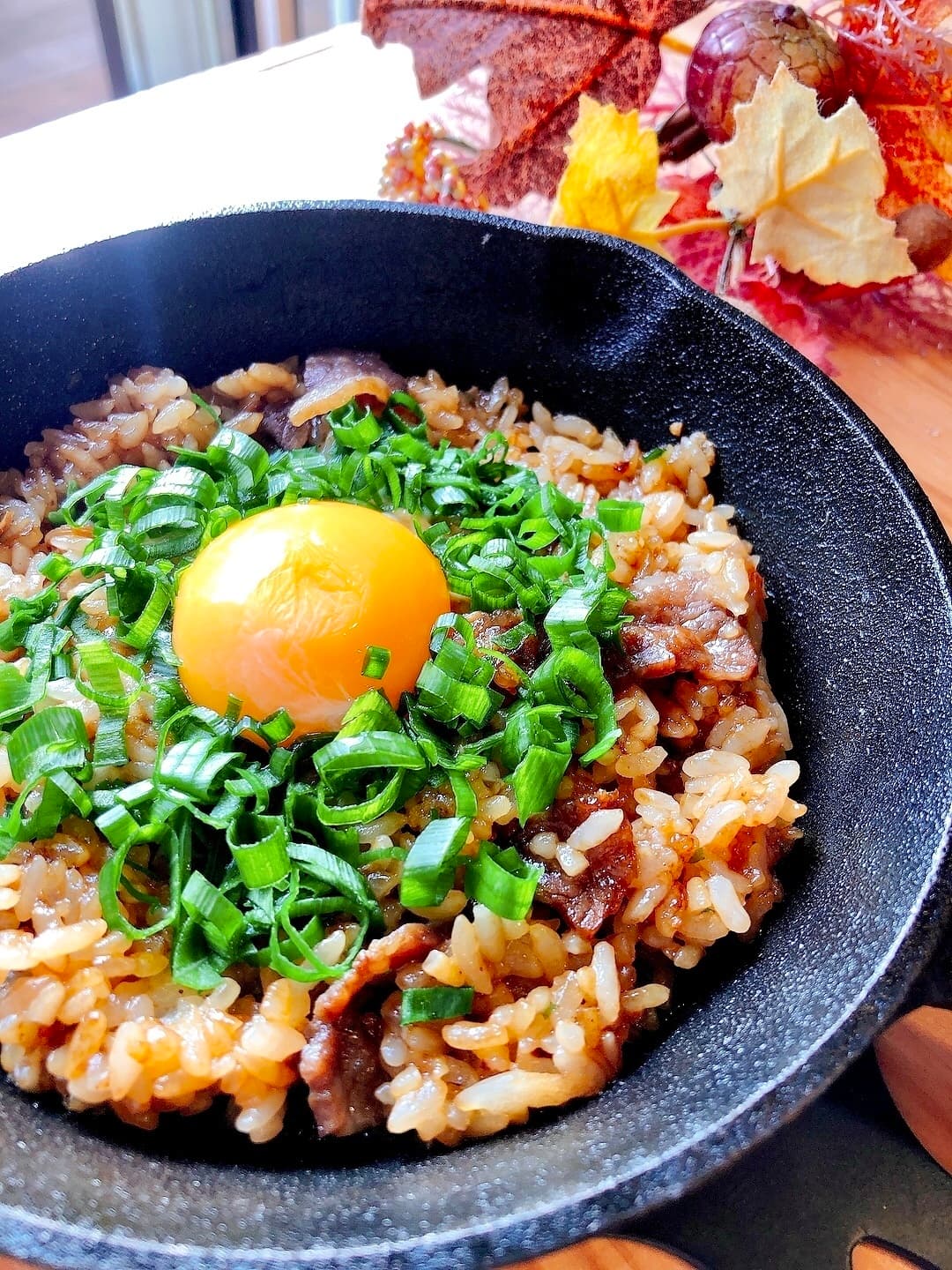 おこげが美味しい牛すき焼きめしの完成写真