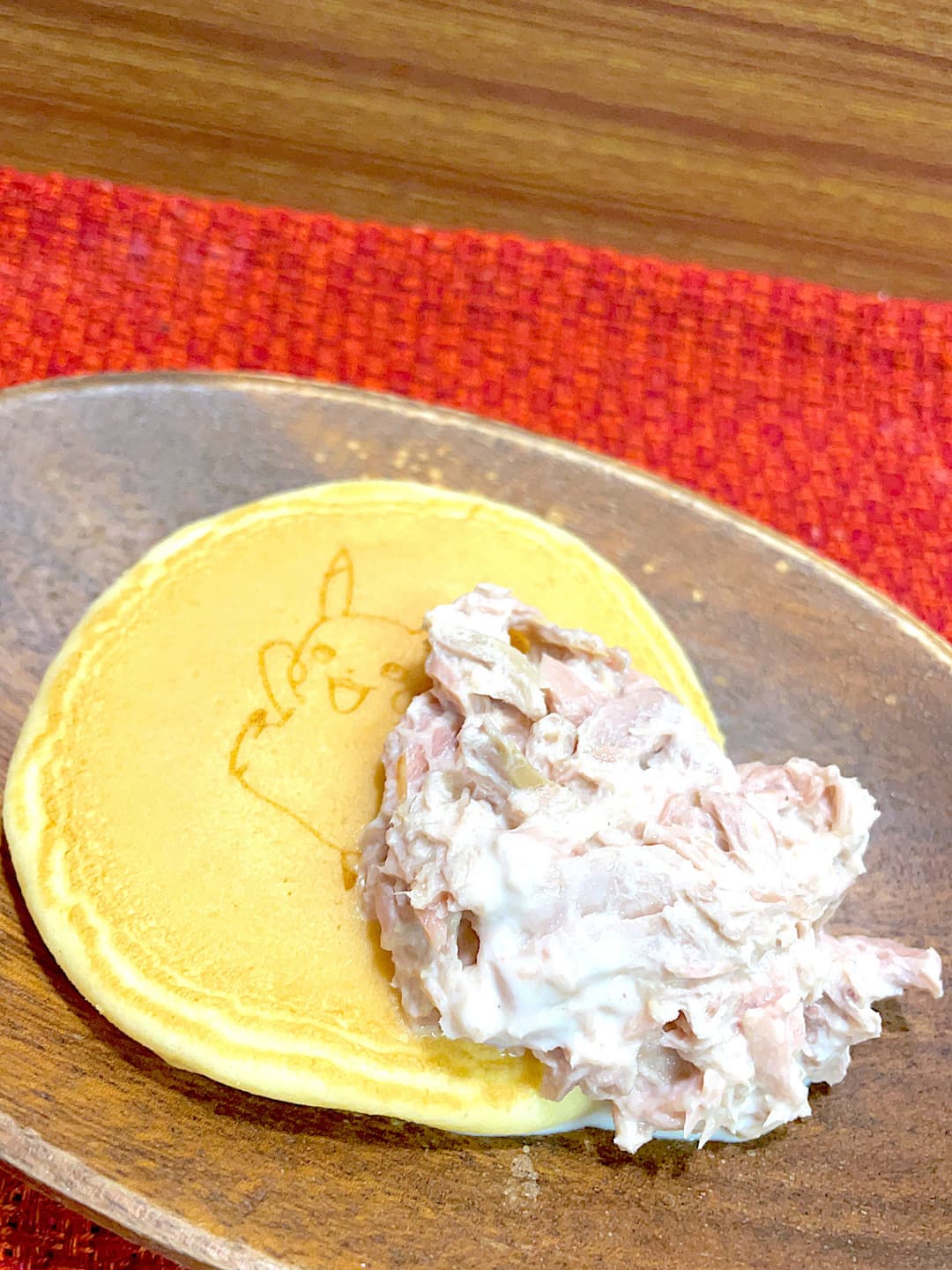 ツナマヨホットケーキの完成写真