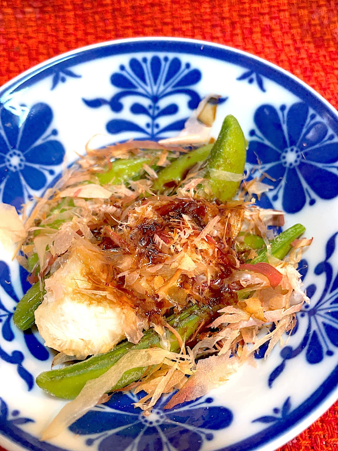 いんげんとささみ焼きのおかか醤油の完成写真