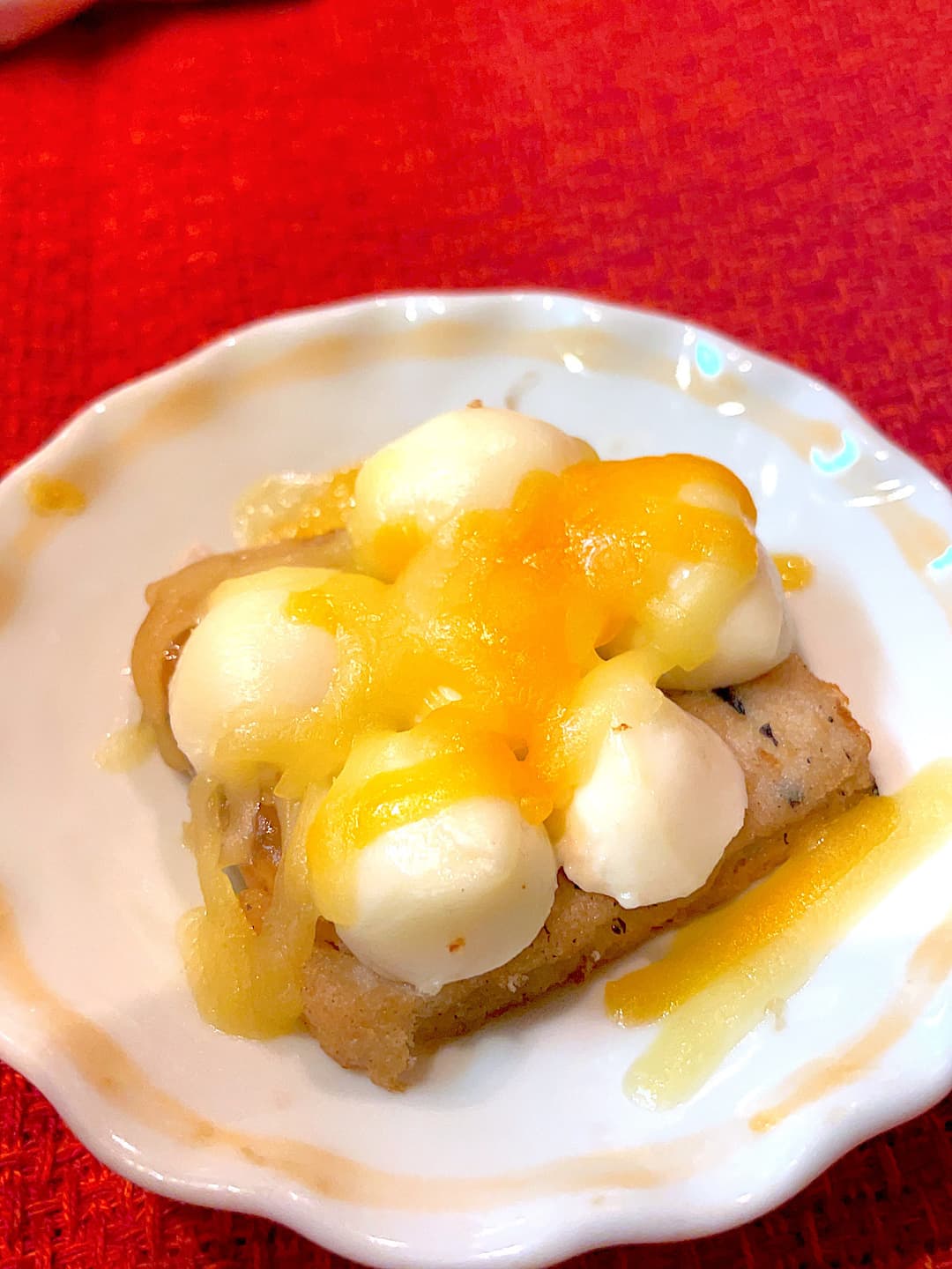 豆腐揚げのダブルチーズ焼きの完成写真