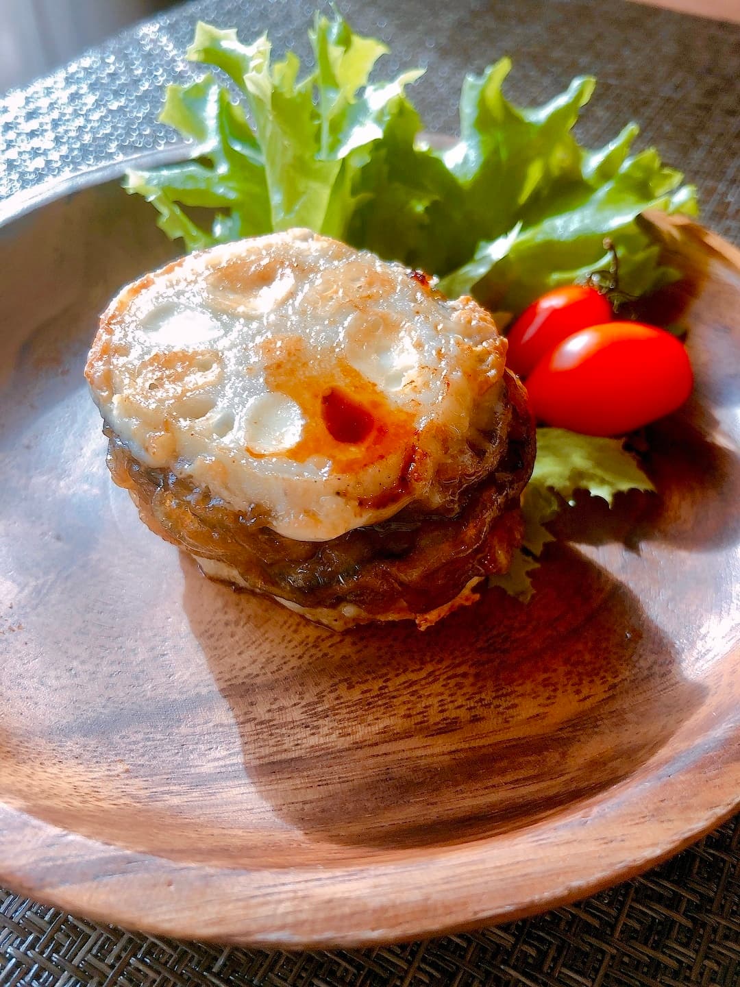 ナスとレンコンチーズのはさみ揚げの完成写真