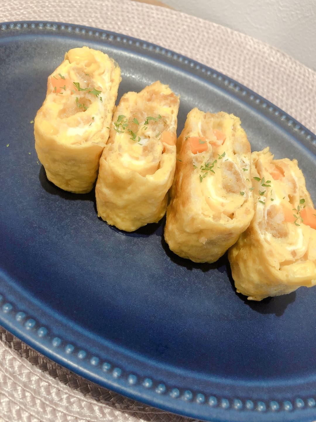 クリーミーコロッケでオムレツ風の卵焼きの完成写真