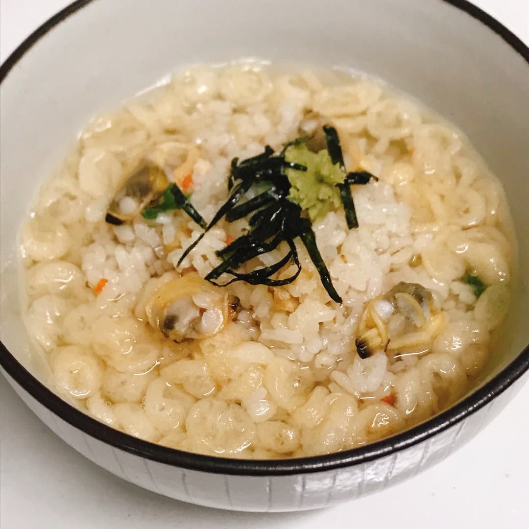 あさりご飯のわさび茶漬けの完成写真