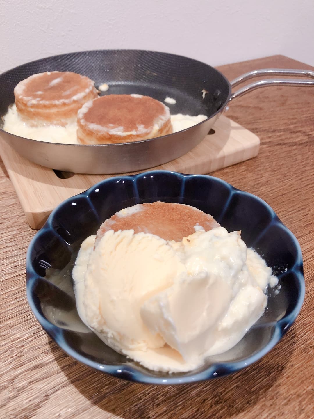 今川焼カスタードプディングの完成写真