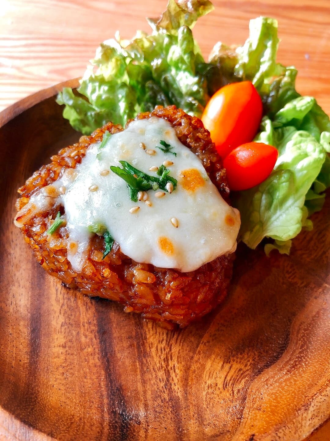 焼きおにぎりの味噌チーズ焼の完成写真