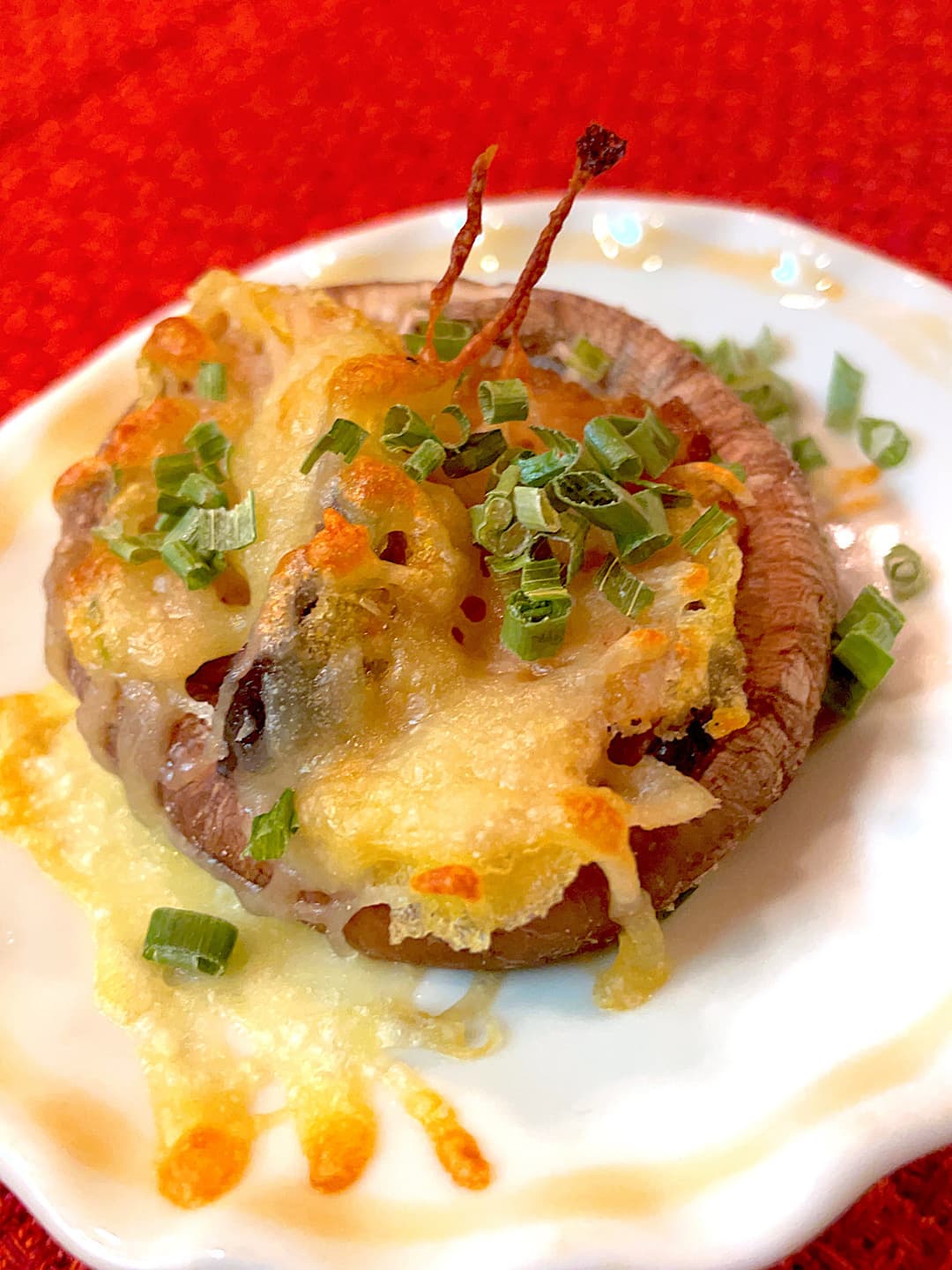 まるごとしいたけのチーズ焼きの完成写真