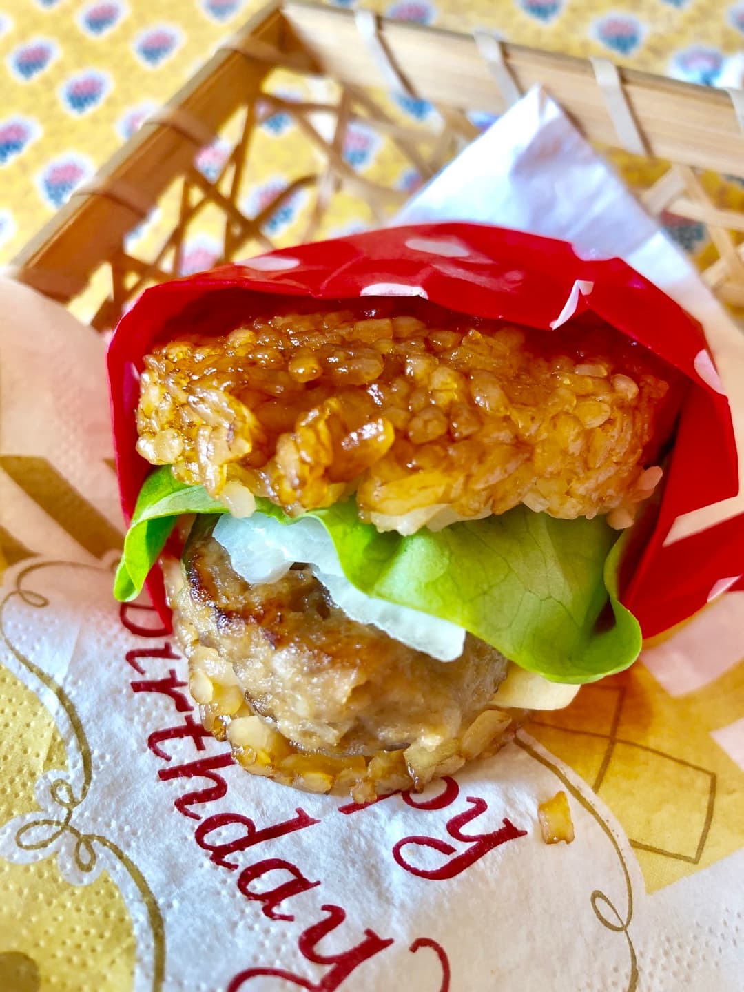 ライスハンバーガーの完成写真