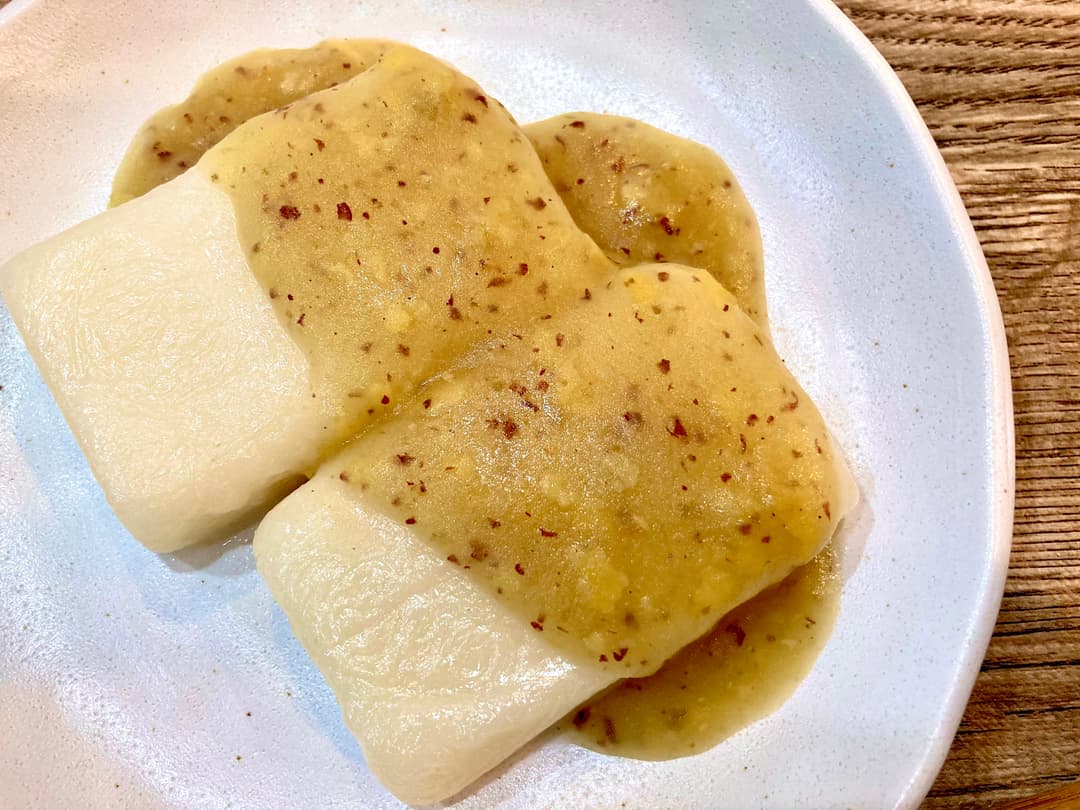 お餅にからめるスイートポテトあんの完成写真