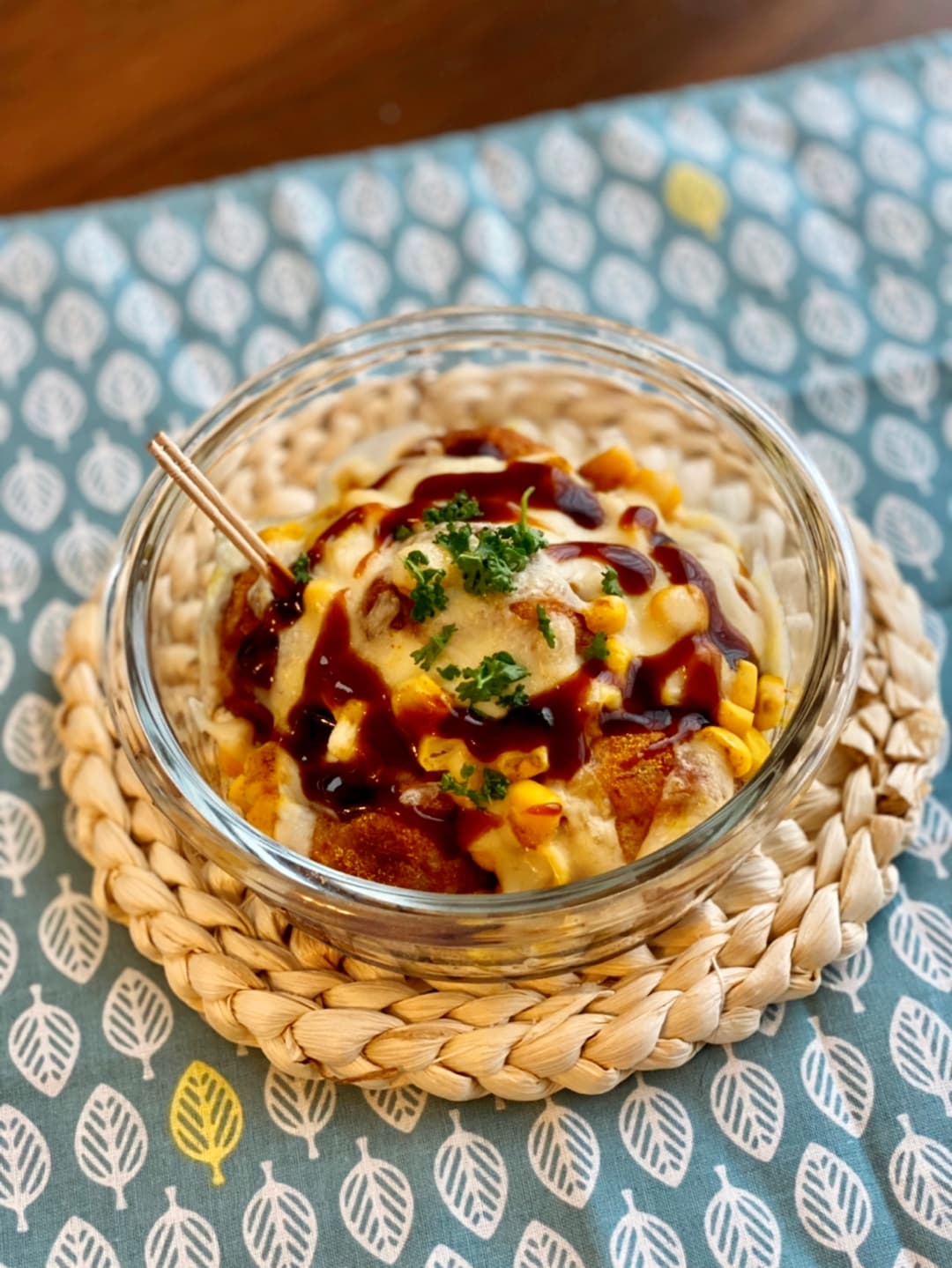 カレー風味のチーズコーンたこ焼きの完成写真