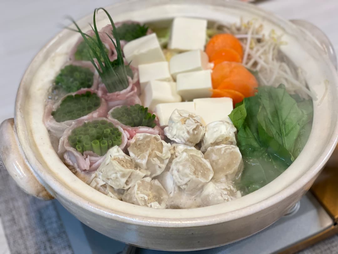 焼売中華風鍋の完成写真