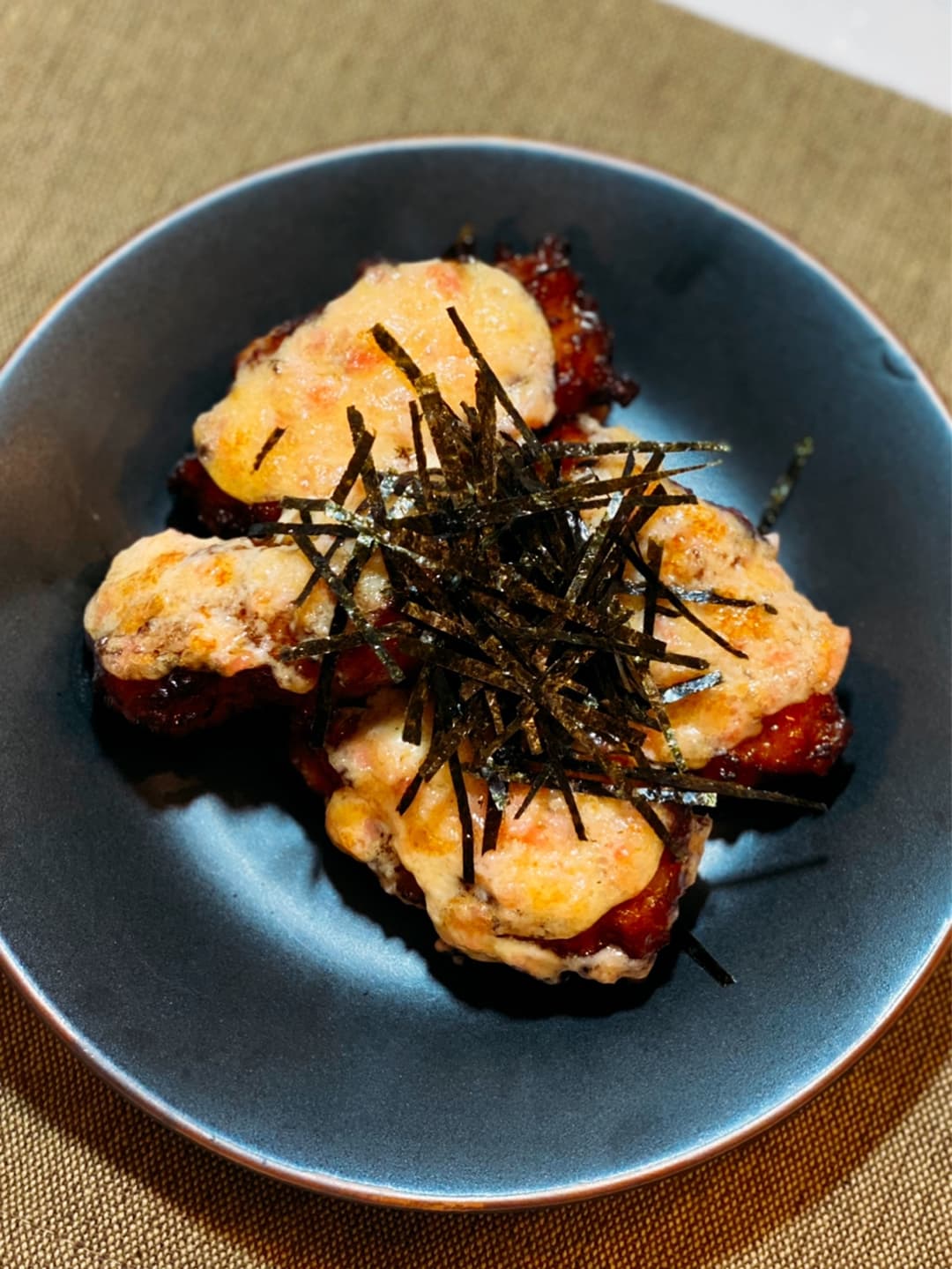 つくねの紅しょうがマヨ焼きの完成写真