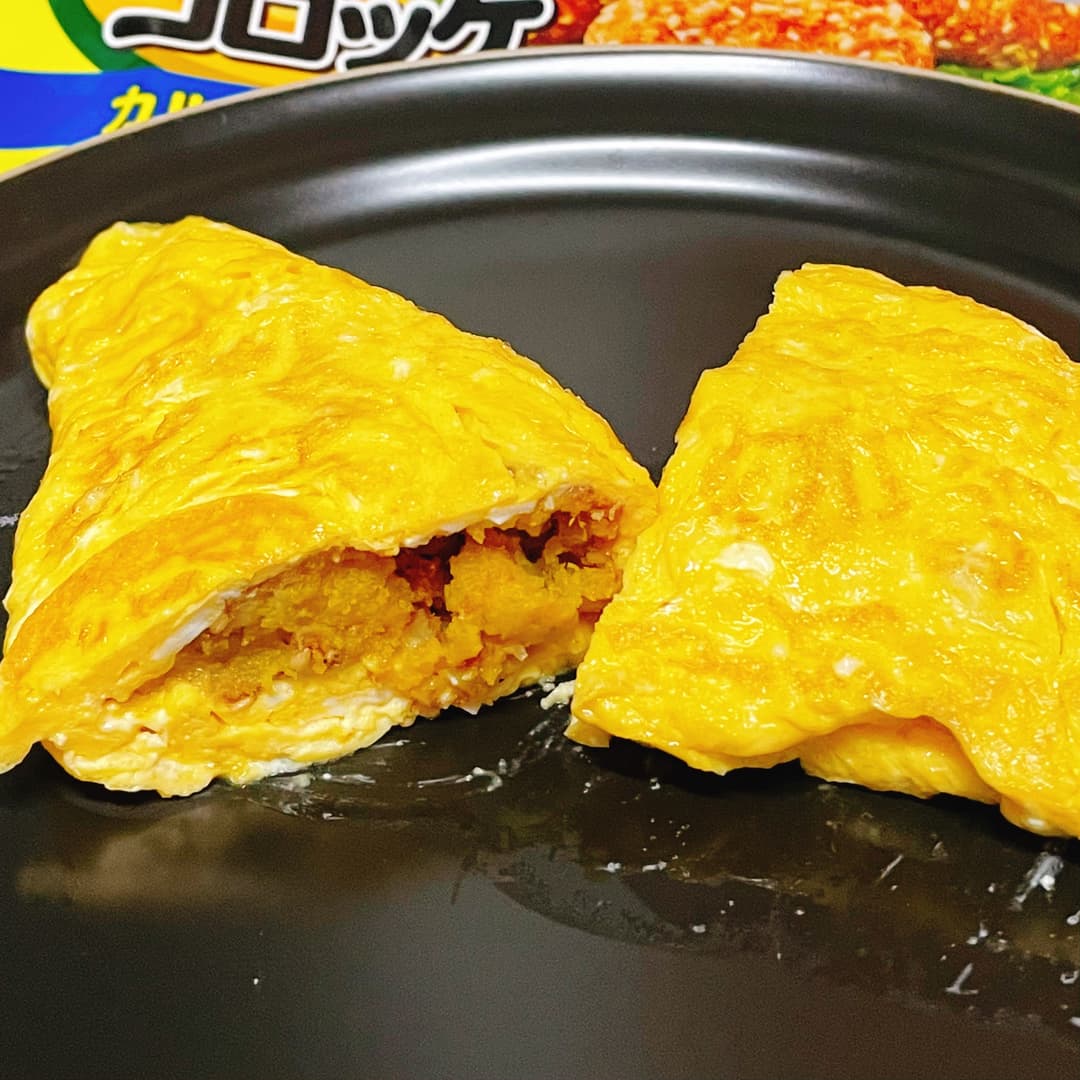 かぼちゃチーズオムレツの完成写真