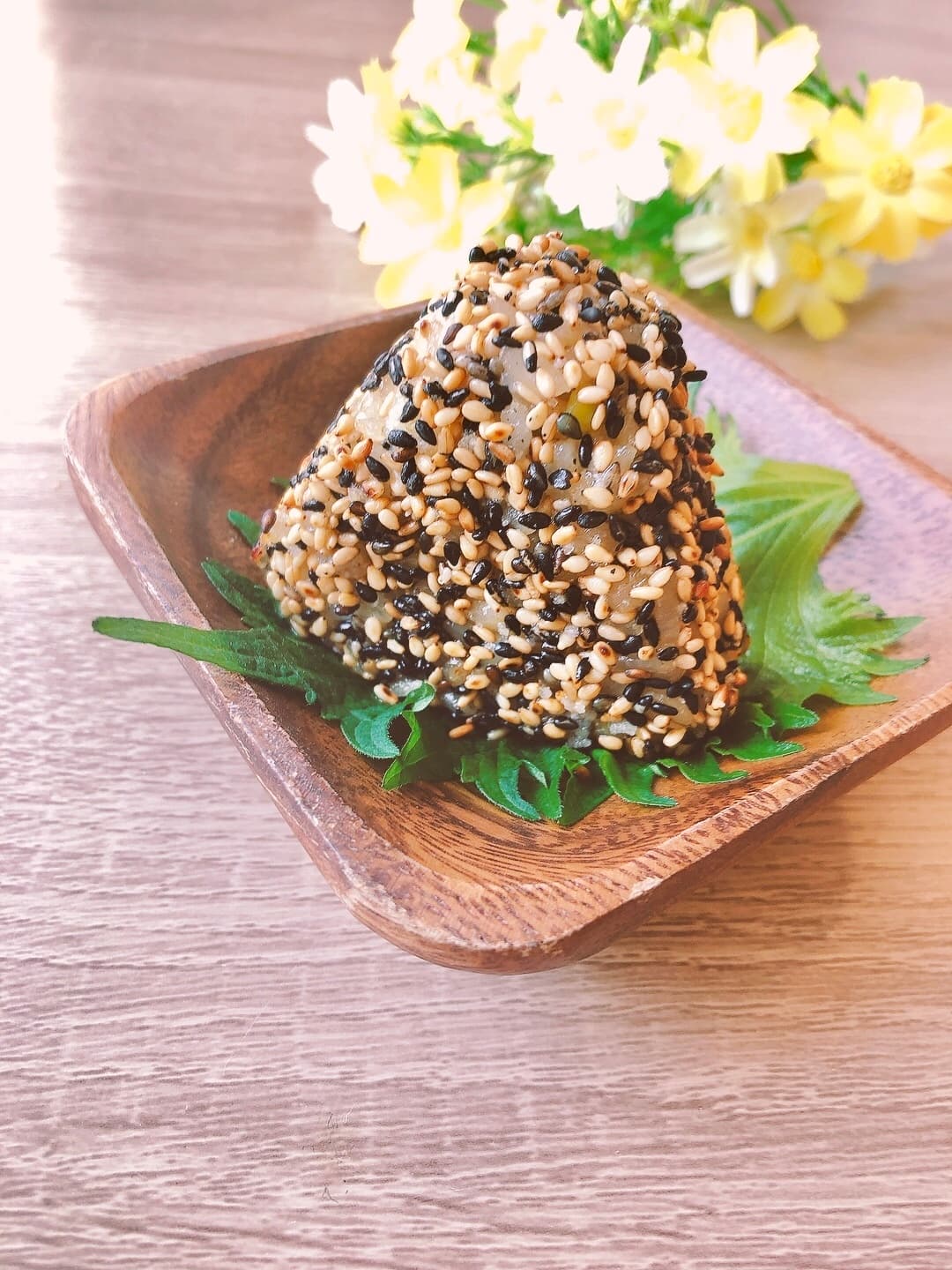 もち麦おにぎりのごま焼きの完成写真
