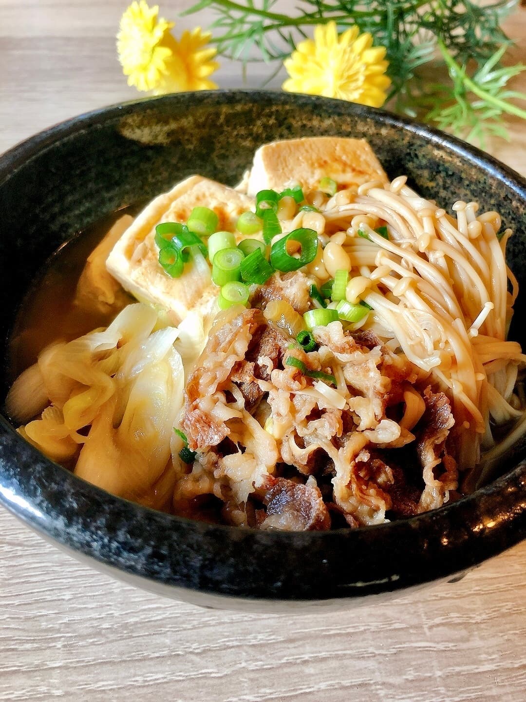 簡単肉豆腐の完成写真