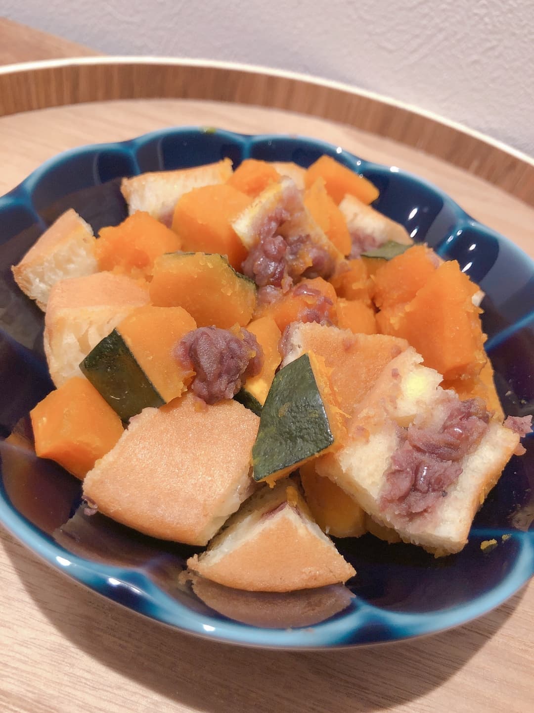 今川焼でかぼちゃのいとこ煮風の完成写真