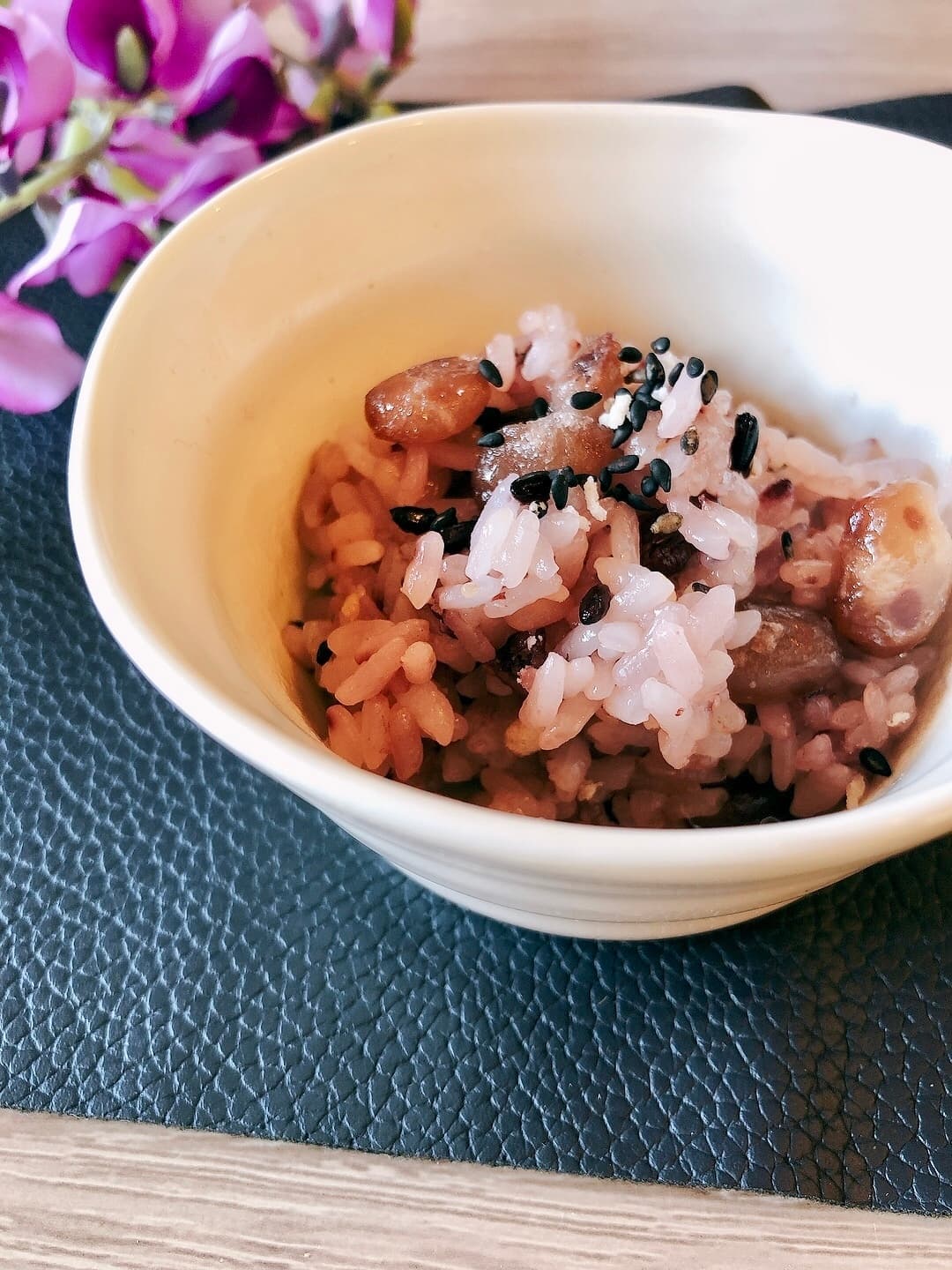 甘納豆入りお赤飯の完成写真
