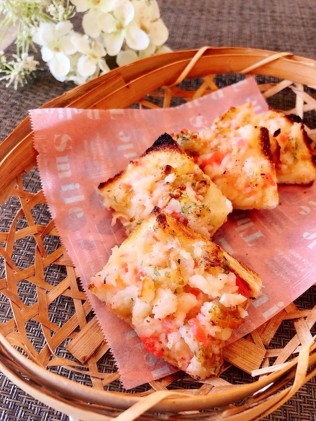 えび焼売のマヨネーズトーストの完成写真