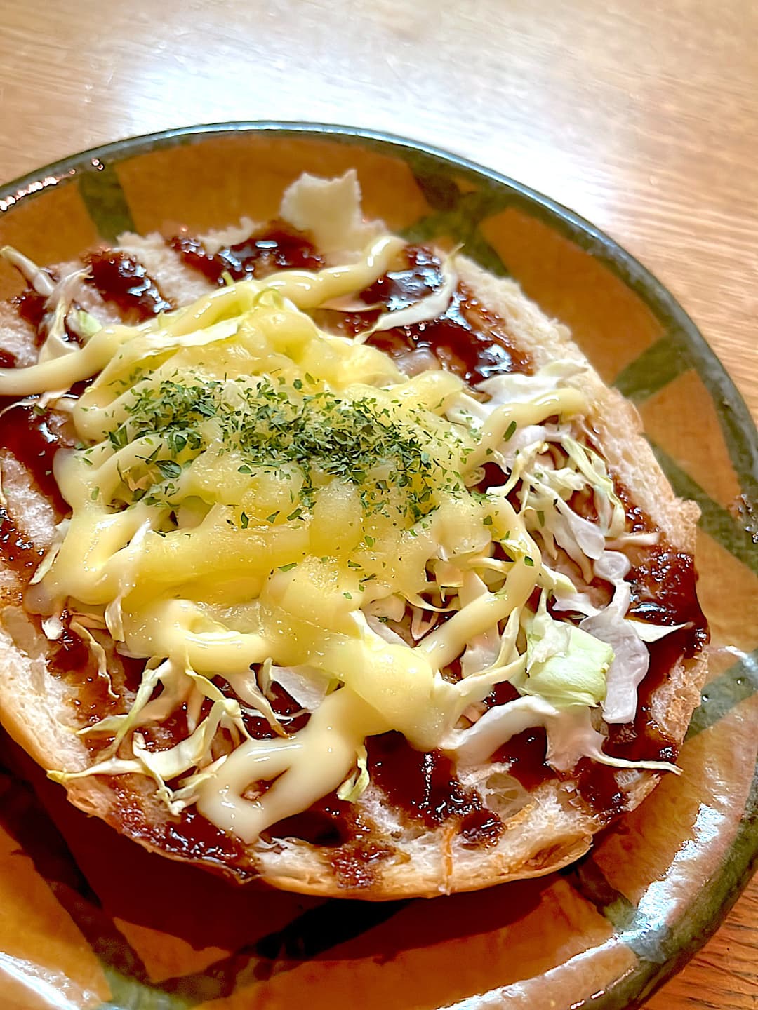 ラケルパンのお好み焼きトーストの完成写真