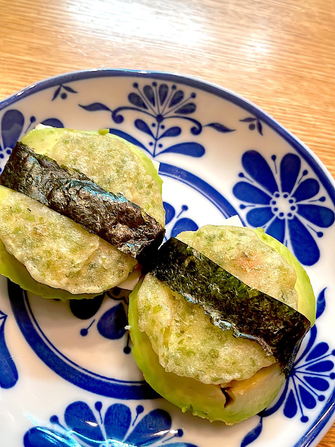 磯辺揚げのアボカドチーズサンドの完成写真