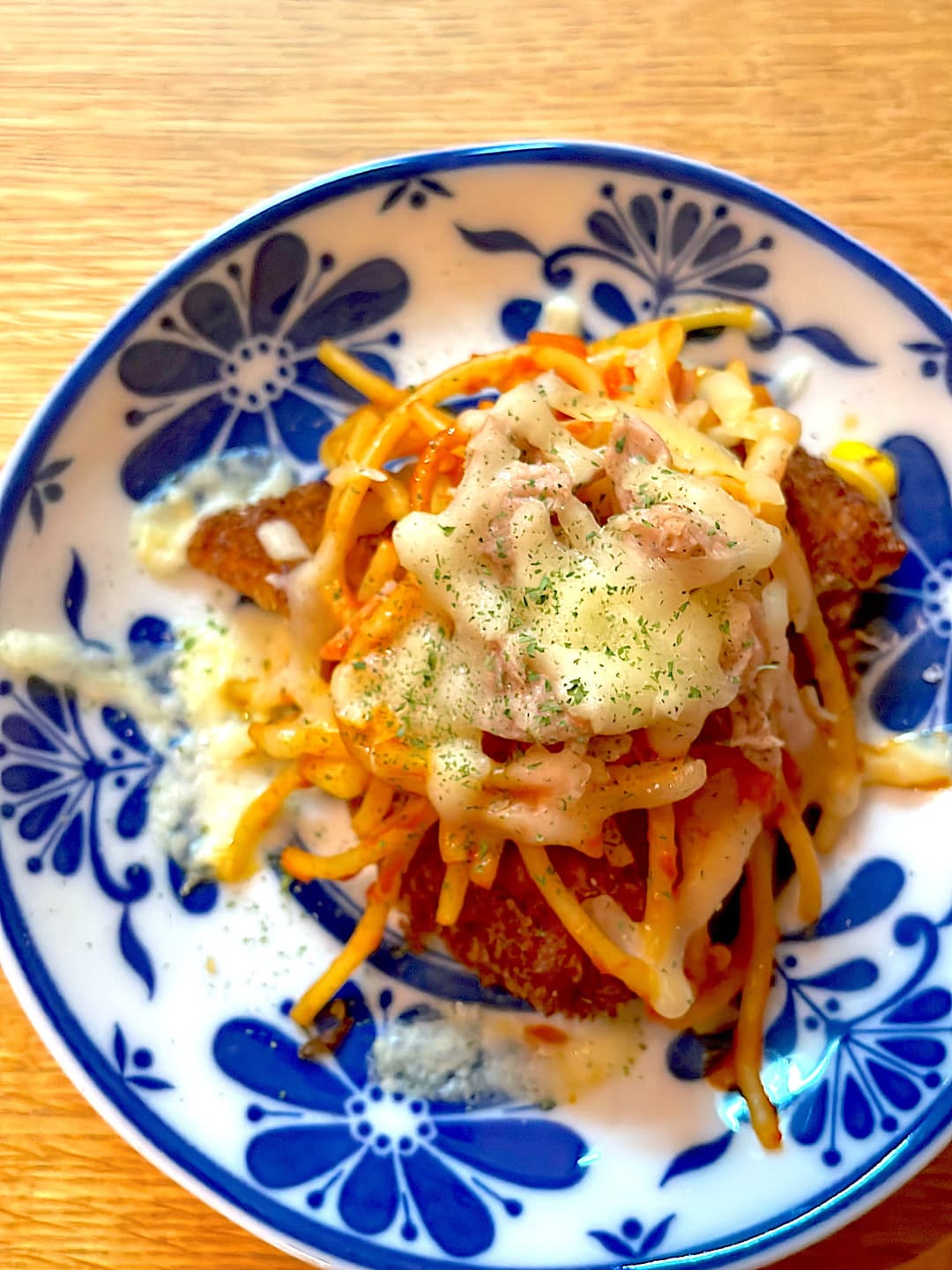 コロッケナポリタンのチーズ焼きの完成写真