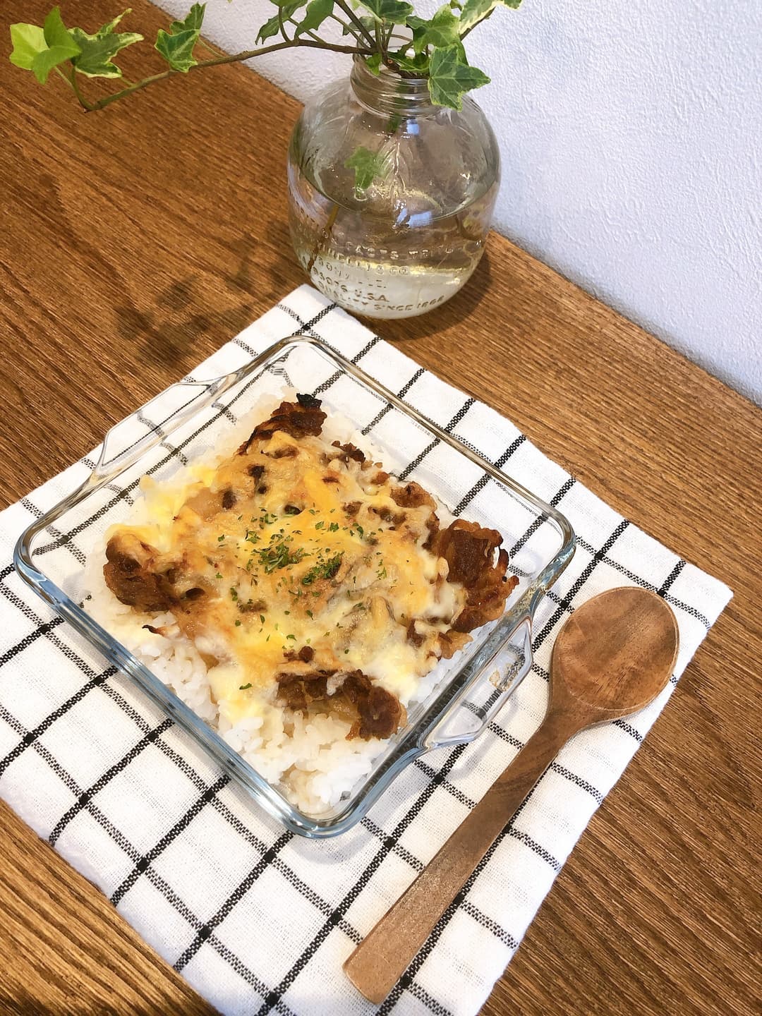 焼きチーズ牛丼の完成写真