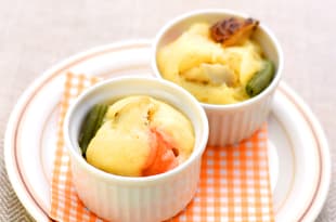和風野菜で味噌蒸しパンの完成写真