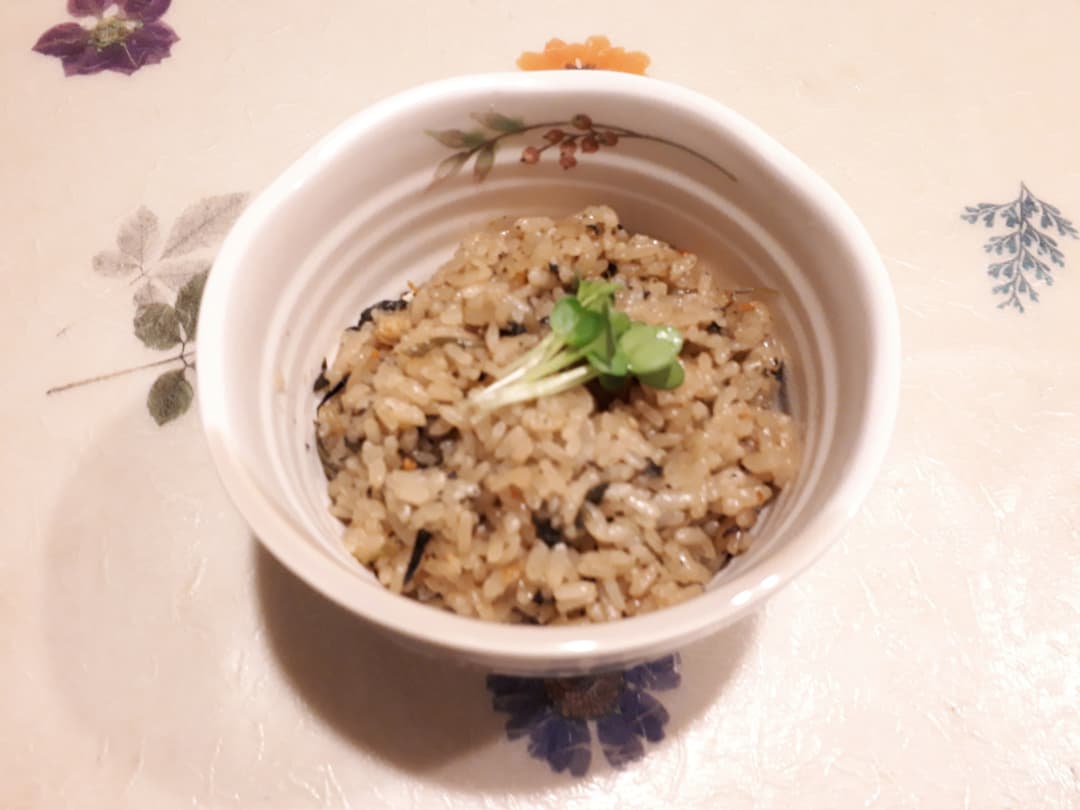 和惣菜の炊き込みご飯の完成写真