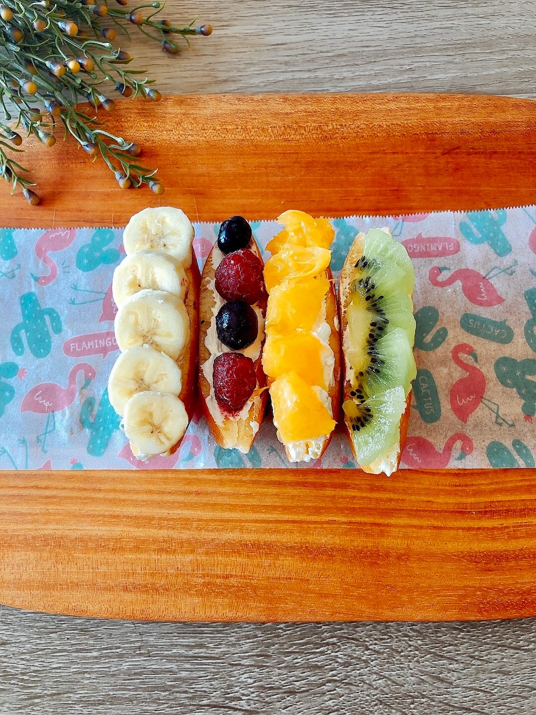 フルーツパンケーキサンドの完成写真