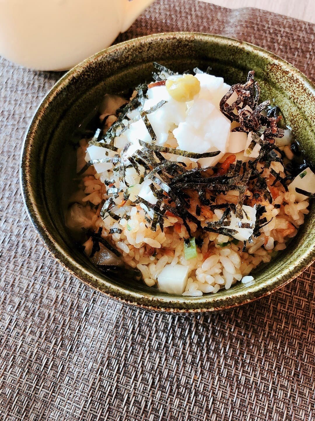 じゃこ焼きめしの長芋昆布茶漬の完成写真