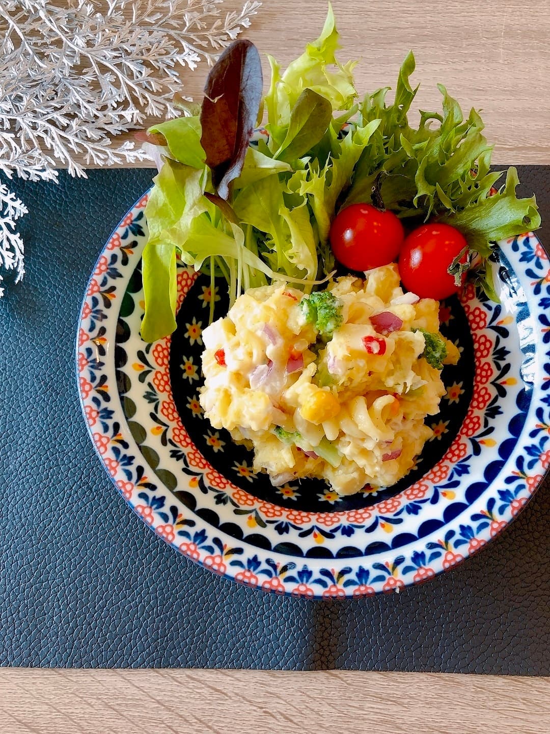 さつまいもとパスタのポテトサラダの完成写真