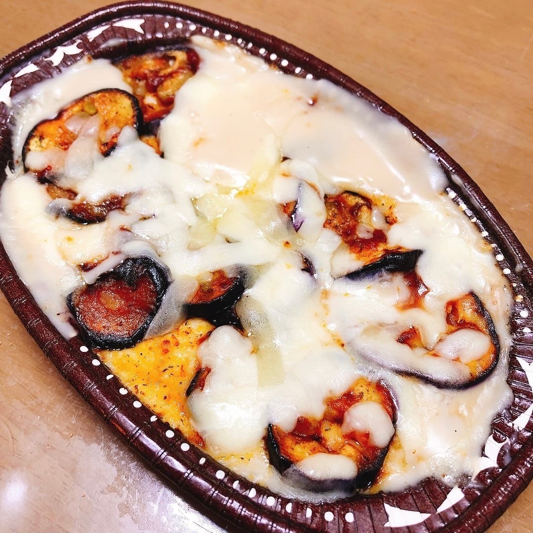なすのピザソースドリアの完成写真