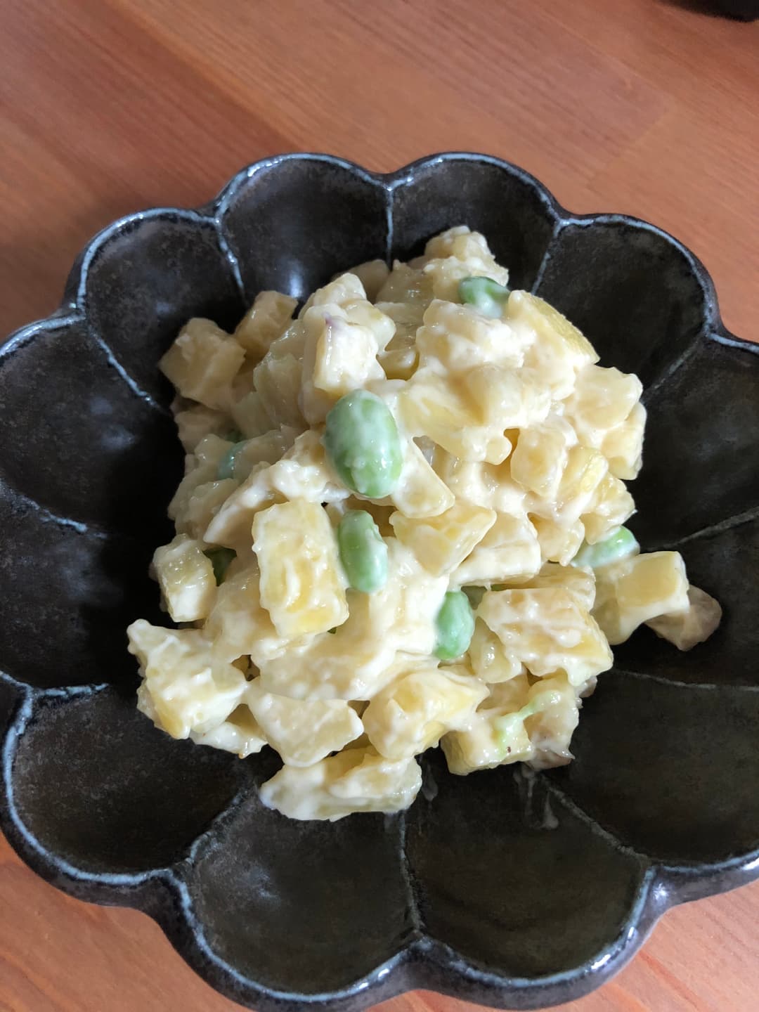 えだ豆とさつま芋のワサビマヨ和えの完成写真