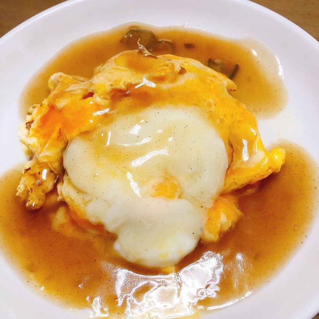 カレー天津飯の完成写真