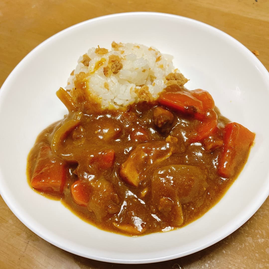 ハンバーグごはんカレーの完成写真