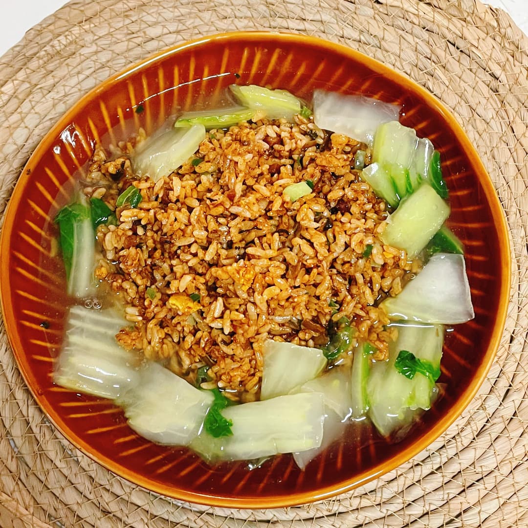 あんかけ黒醤油炒飯の完成写真