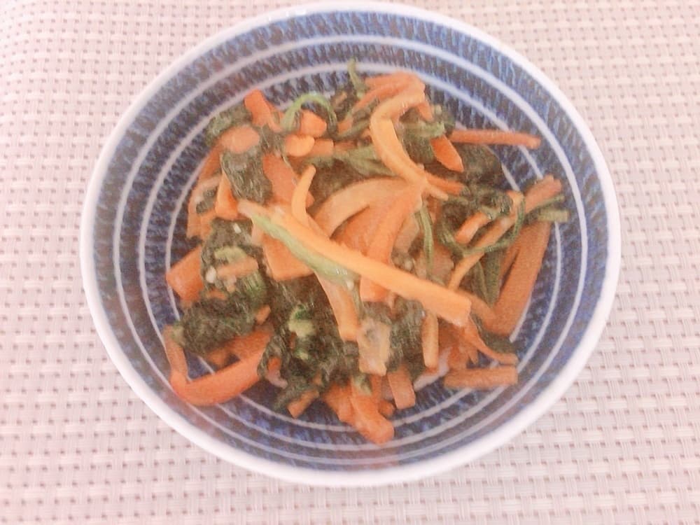 ほうれん草とにんじんのソテー♪の完成写真