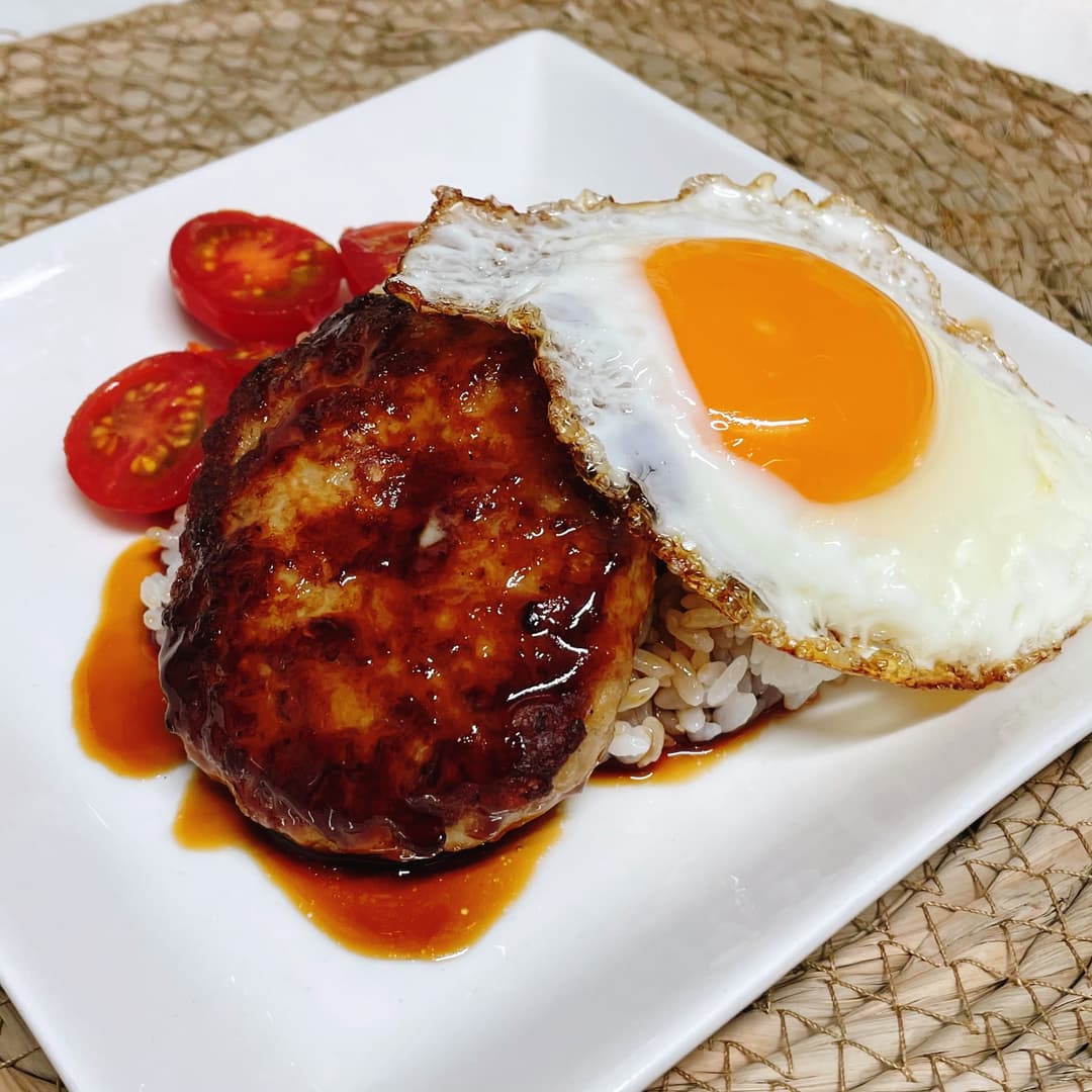 てりやきチーズハンバーグプレートの完成写真