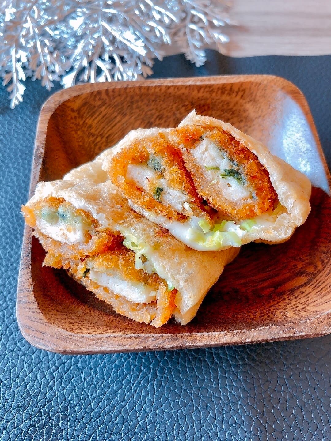 油揚げでささみチーズサンドの完成写真