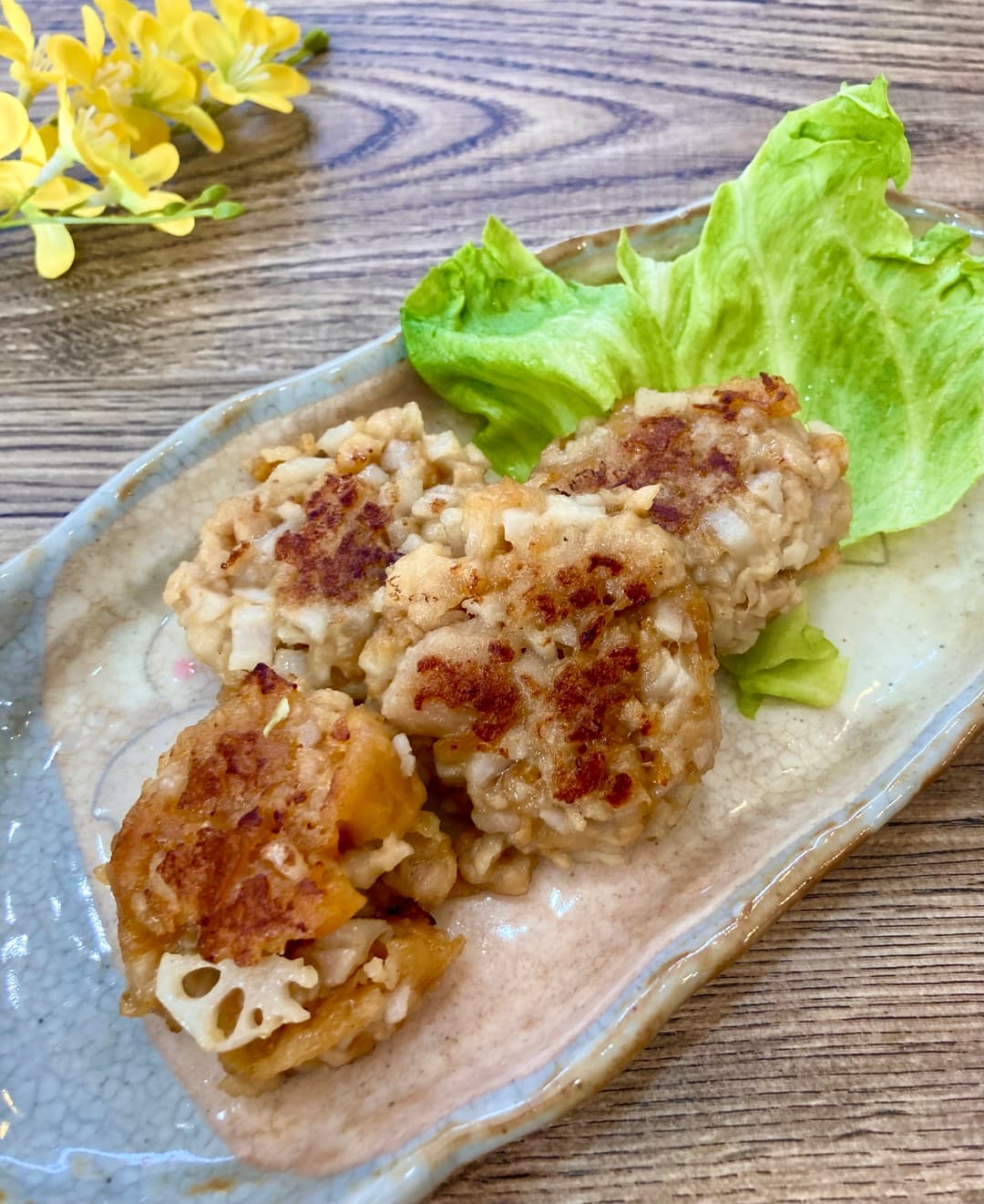 チキンと蓮根のミニハンバーグの完成写真