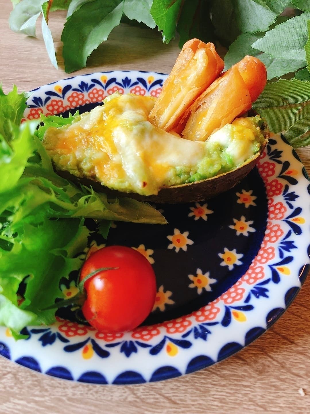 チーズ巻きのアボカドグラタンディップの完成写真