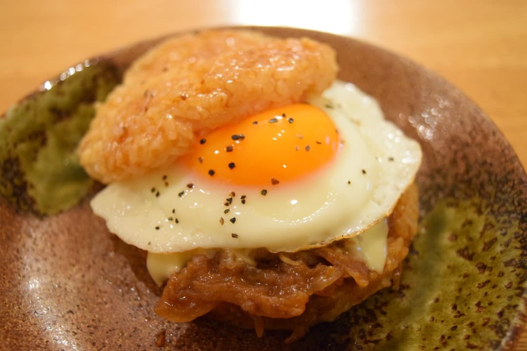 月見風★ライスバーガーの完成写真