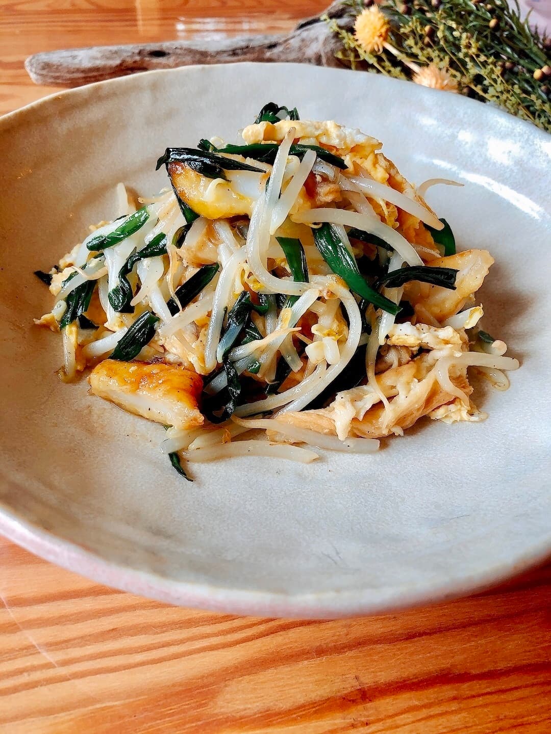 いか天ぷらの麩チャンプルーの完成写真