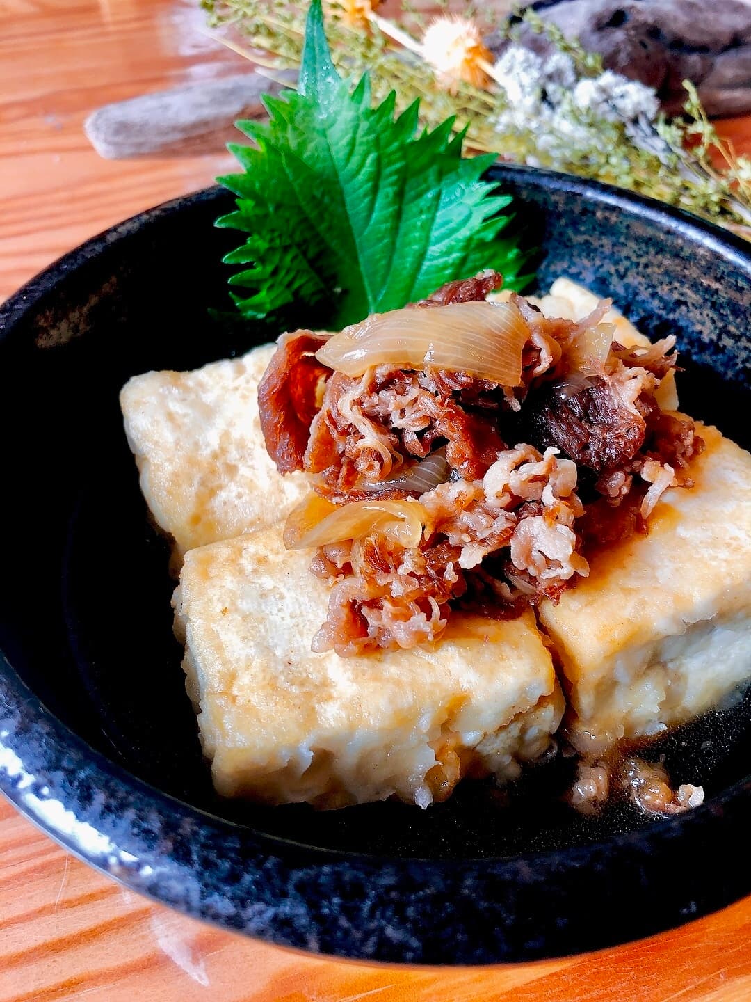 揚げ出し牛肉豆腐の完成写真