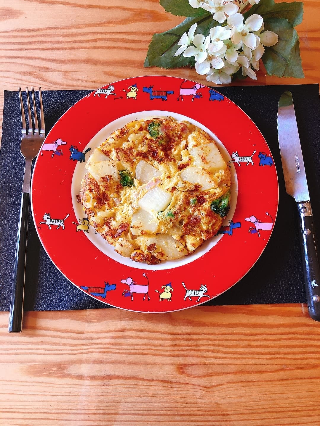 パスタソテーのスペインオムレツ風の完成写真