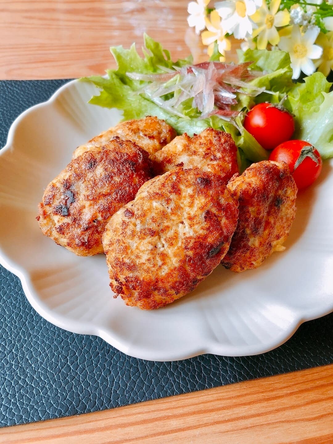 ミニハンバーグの豆腐ナゲットの完成写真