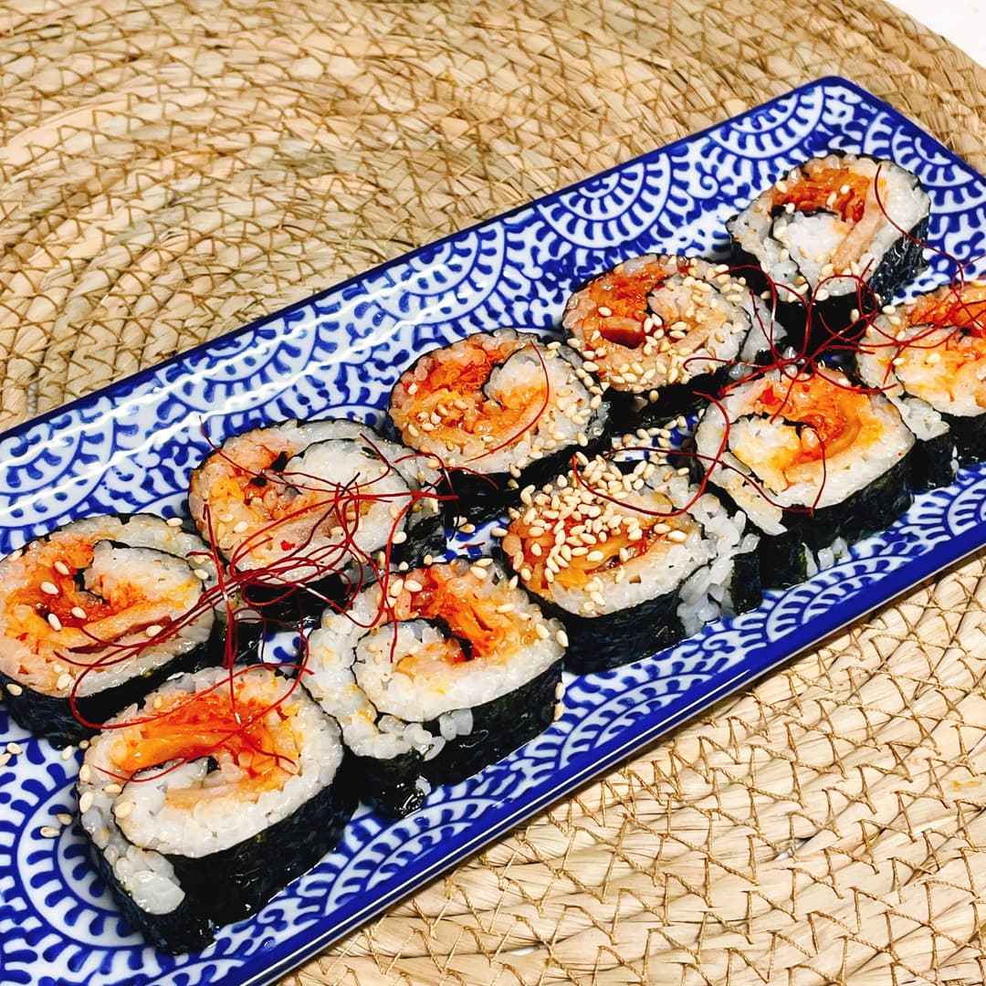 豚ロース生姜焼のキムチキンパの完成写真