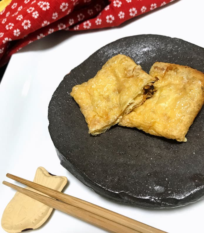 油あげのはさみ焼 ~牛カルビマヨチーズの完成写真
