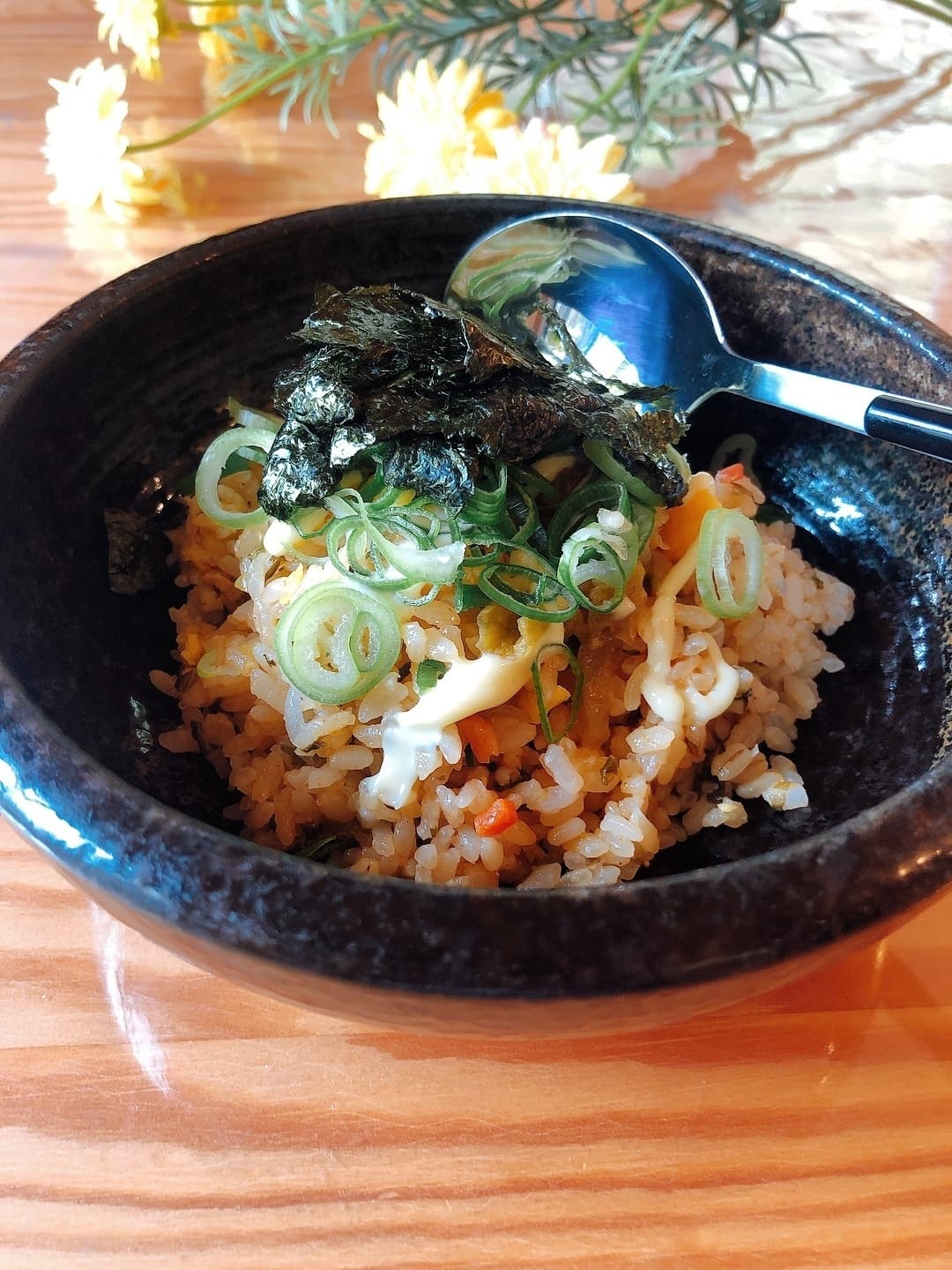 高菜明太のねぎマヨ丼の完成写真