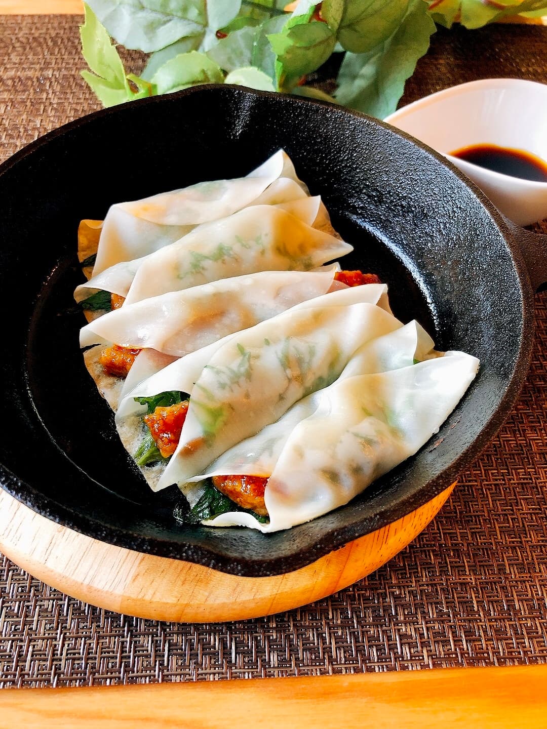 つくねと大葉の餃子の完成写真