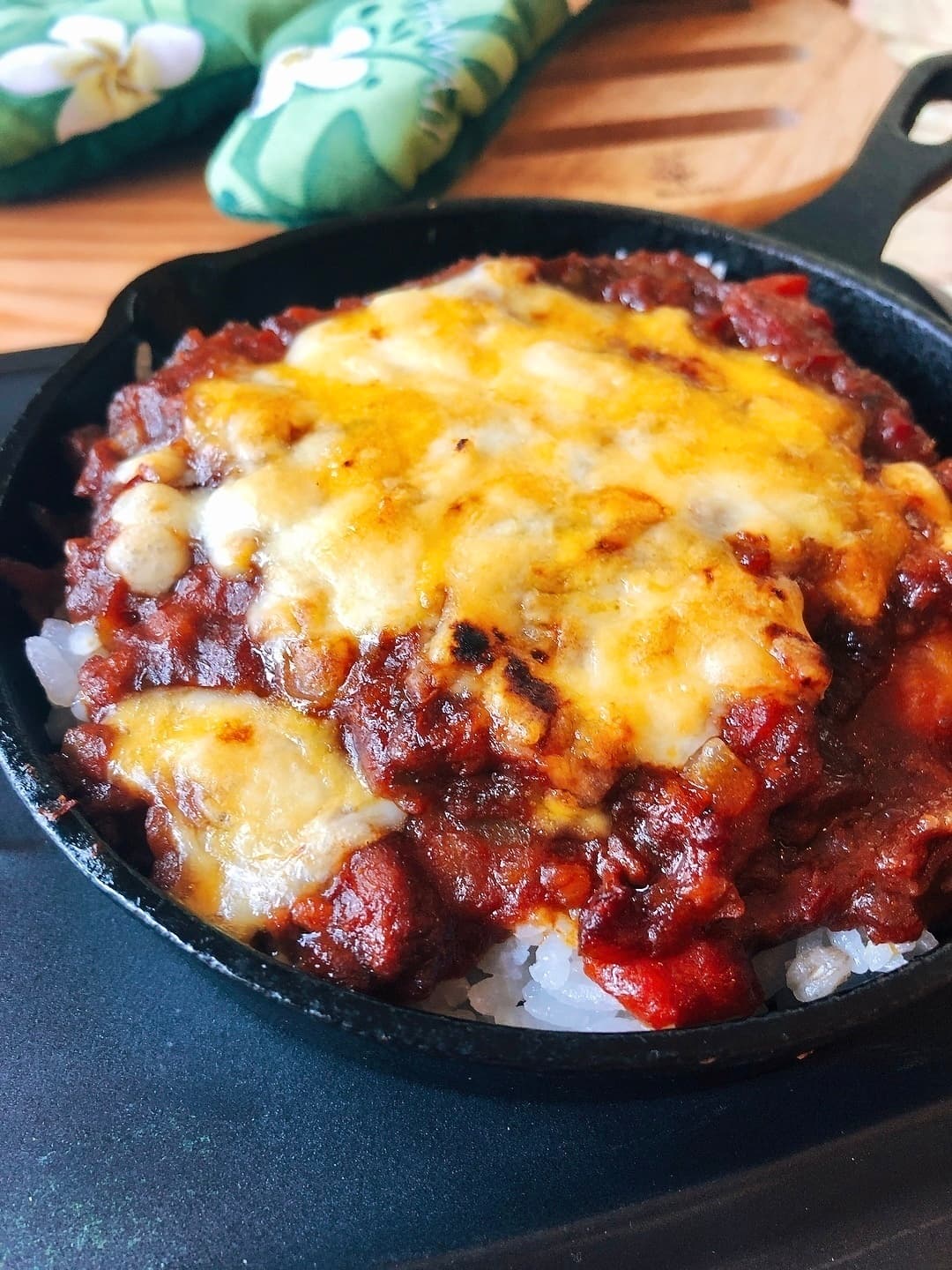 トマトチーズキーマカレーの完成写真
